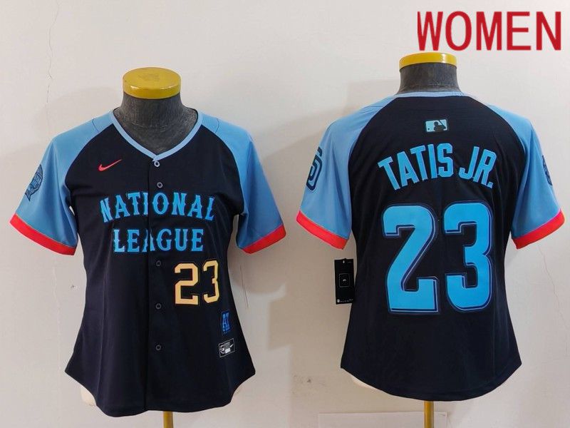Women San Diego Padres #23 Tatis jr Blue All star 2024 Nike MLB Jersey style 3->women mlb jersey->Women Jersey